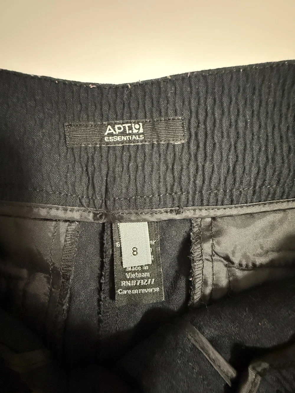 Apt. 9 Black High-Waist Textured Shorts